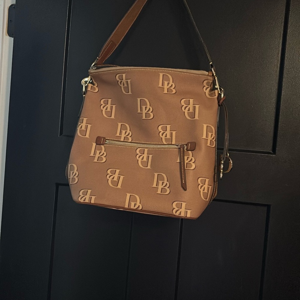 Dooney & Bourke Tan Monogram Shoulder Bag